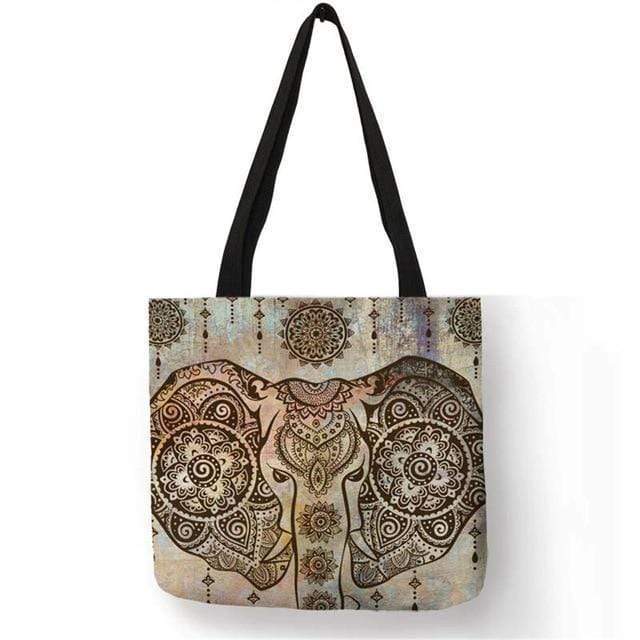 Mandala Elephant Tote