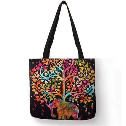 Mandala Elephant Tote