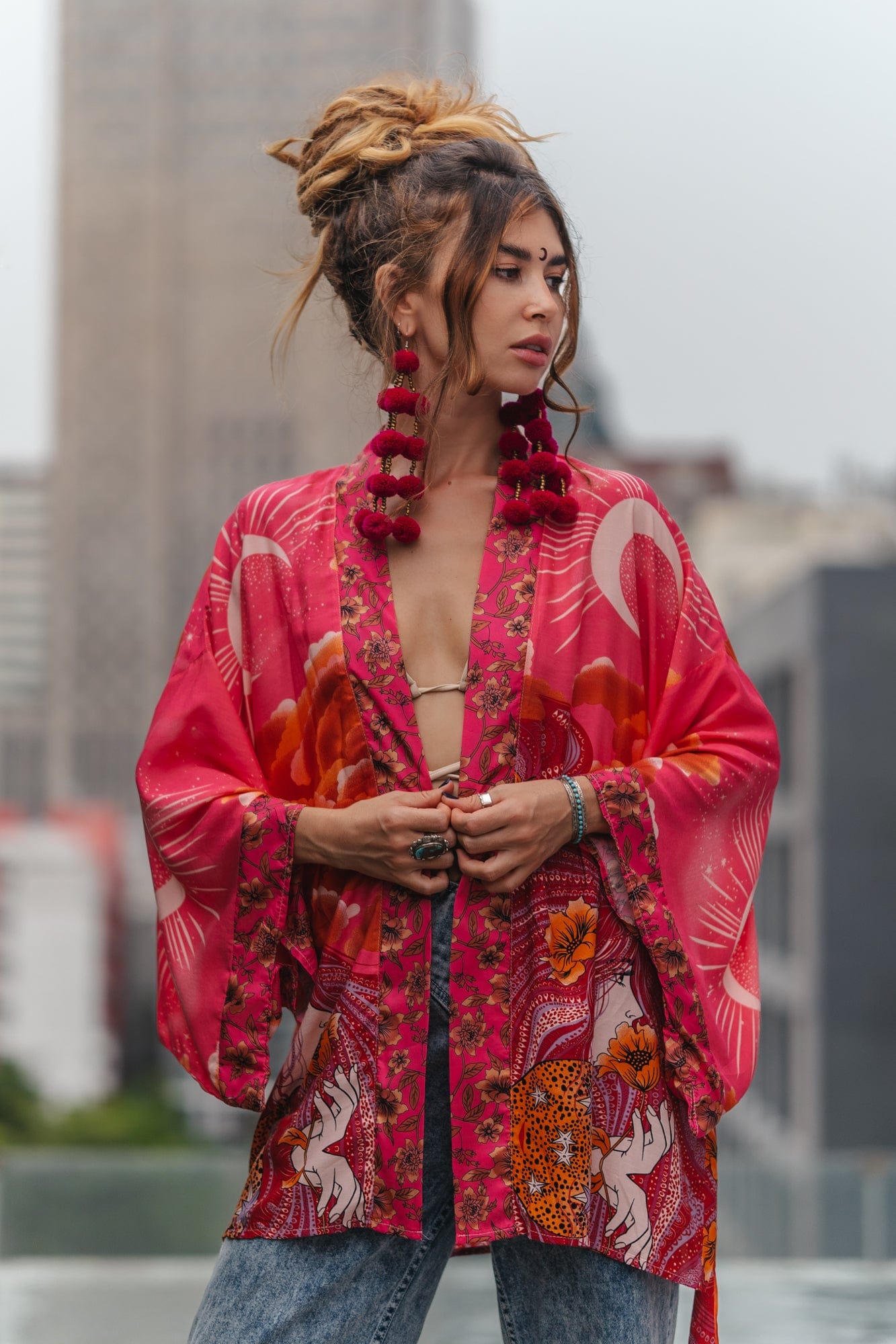 Mane Kimono in Pink