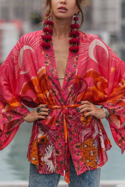 Mane Kimono in Pink