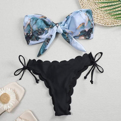 Alandra Marble Print Bikini Set