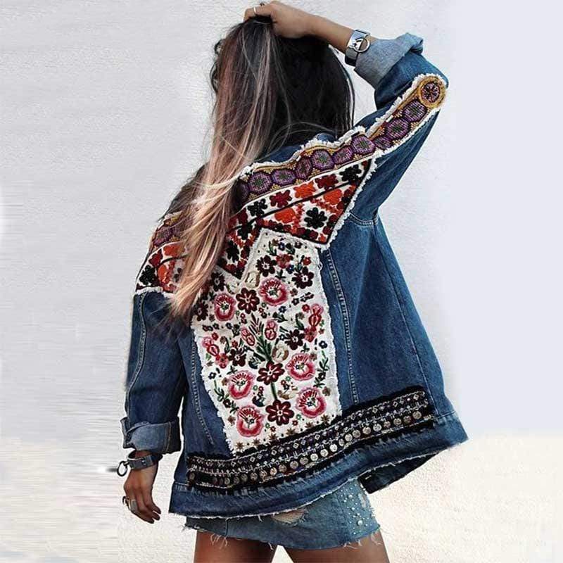 Maya Embroidered Denim Jacket