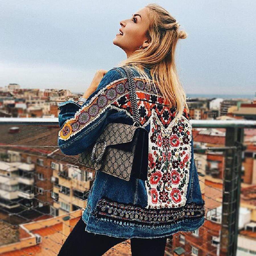 Maya Embroidered Denim Jacket