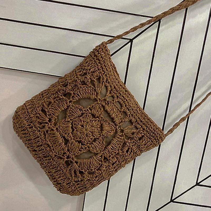 Mia Woven Crochet Cross Body Bag