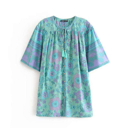 Mila Bohemian Floral Blouse