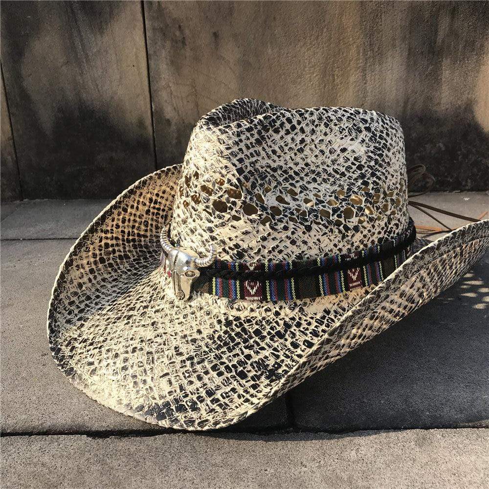 Mock-Snake Design Cowgirl Hat