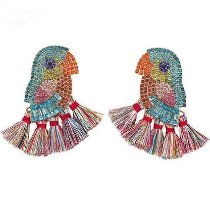 Bird & Tassel Earrings