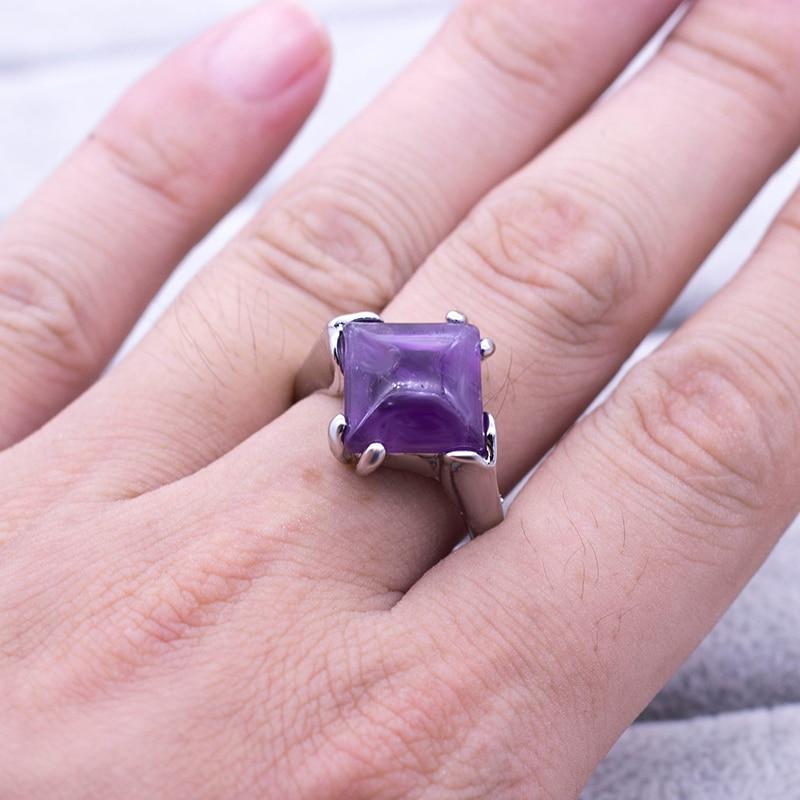 Natural Amethyst Crystal Rings (20 pieces)