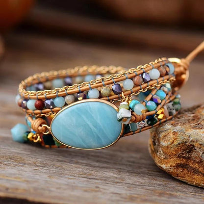 Natural Stone Beaded Bracelet