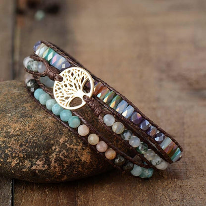 Natural Stones Tree Of Life Bracelet