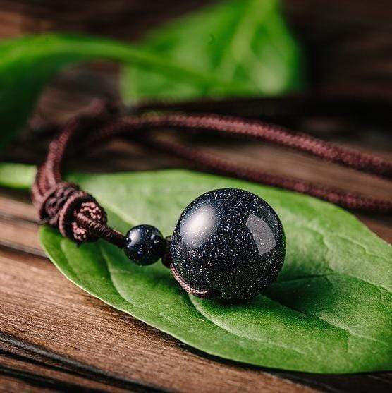 Blue Sandstone Celestial Pendant Necklace