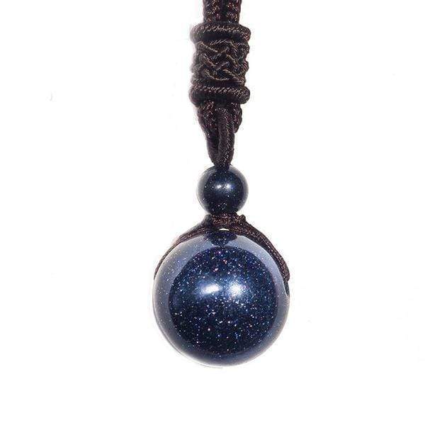 Blue Sandstone Celestial Pendant Necklace