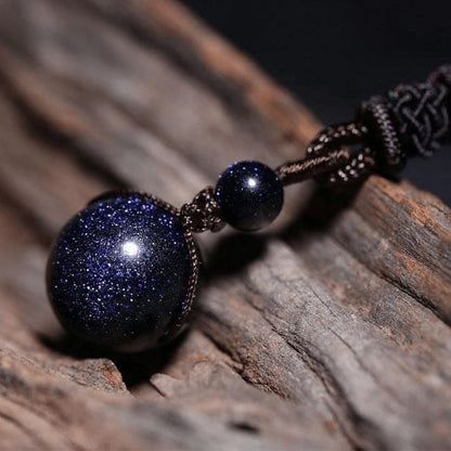 Blue Sandstone Celestial Pendant Necklace