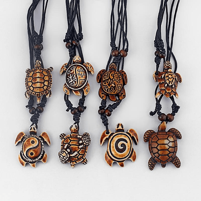 Tribal Turtle Necklace Set Of 8