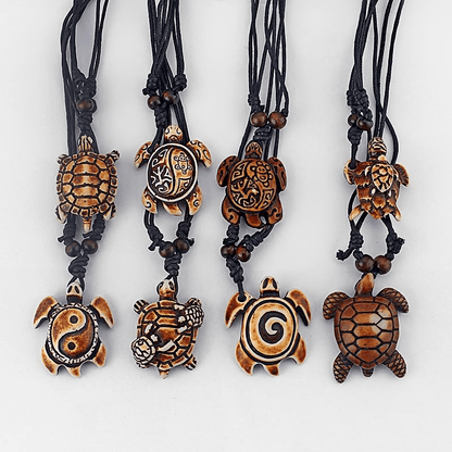 Tribal Turtle Necklace Set Of 8