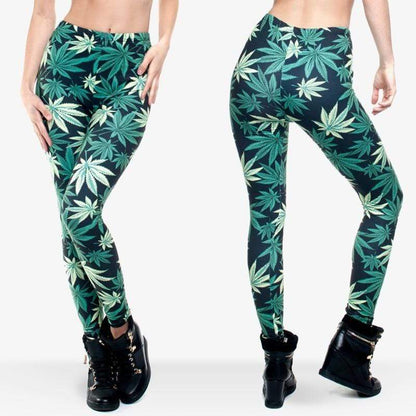 Green Leaf High Leggings