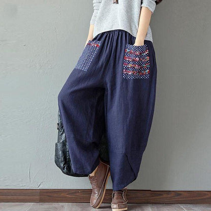 Patchwork Pocket Harem Pants (2 Colors)