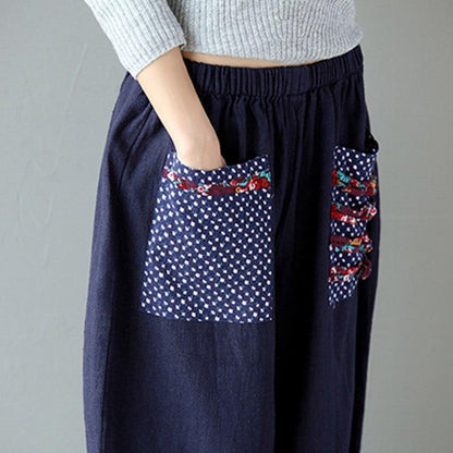 Patchwork Pocket Harem Pants (2 Colors)