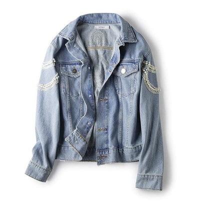 Paris Pearls Jean Jacket