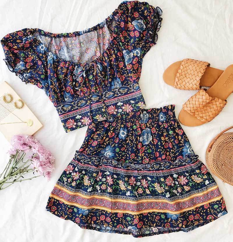 PASADENA Boho Matching Set