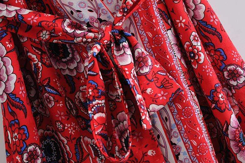 Red Roses Kimono Robe