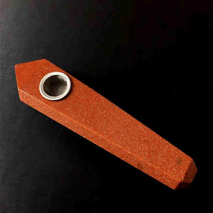 Red Sandstone Crystal Pipe