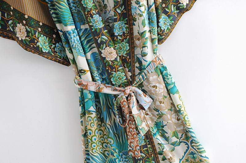 Remy Boho Peacock Kimono