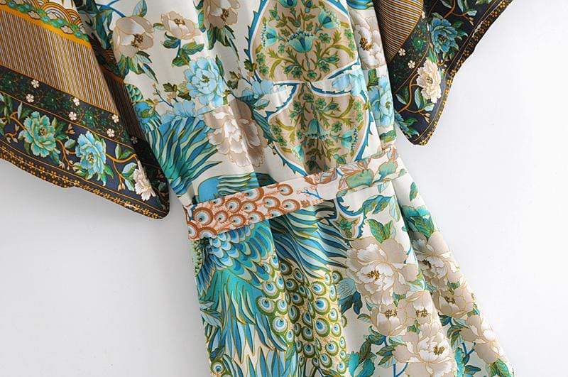 Remy Boho Peacock Kimono