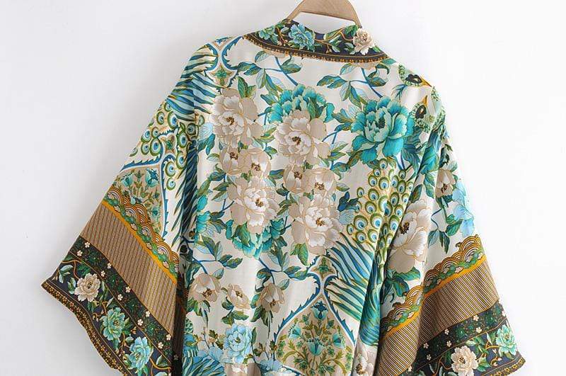 Remy Boho Peacock Kimono