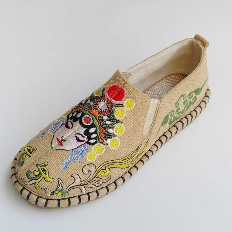 Retro Female Figure Espadrilles