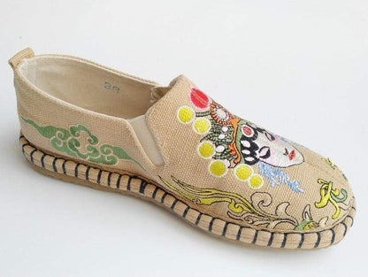 Retro Female Figure Espadrilles