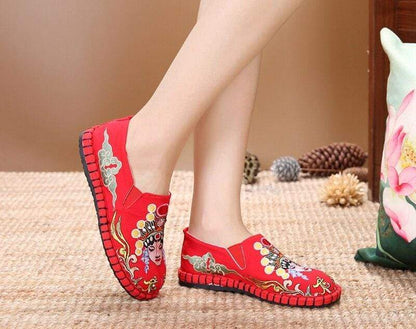 Retro Female Figure Espadrilles