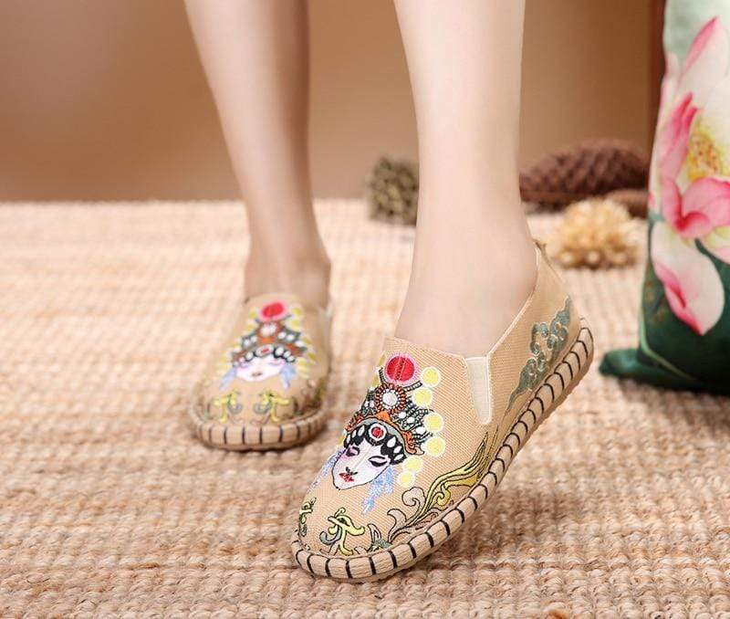 Retro Female Figure Espadrilles