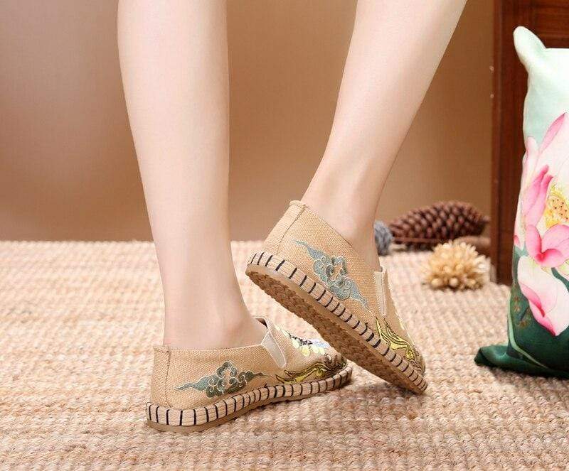 Retro Female Figure Espadrilles