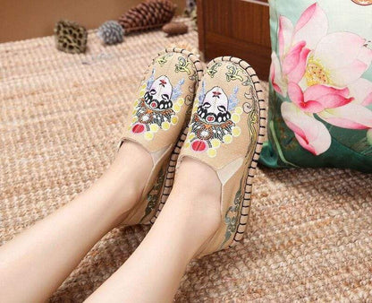 Retro Female Figure Espadrilles