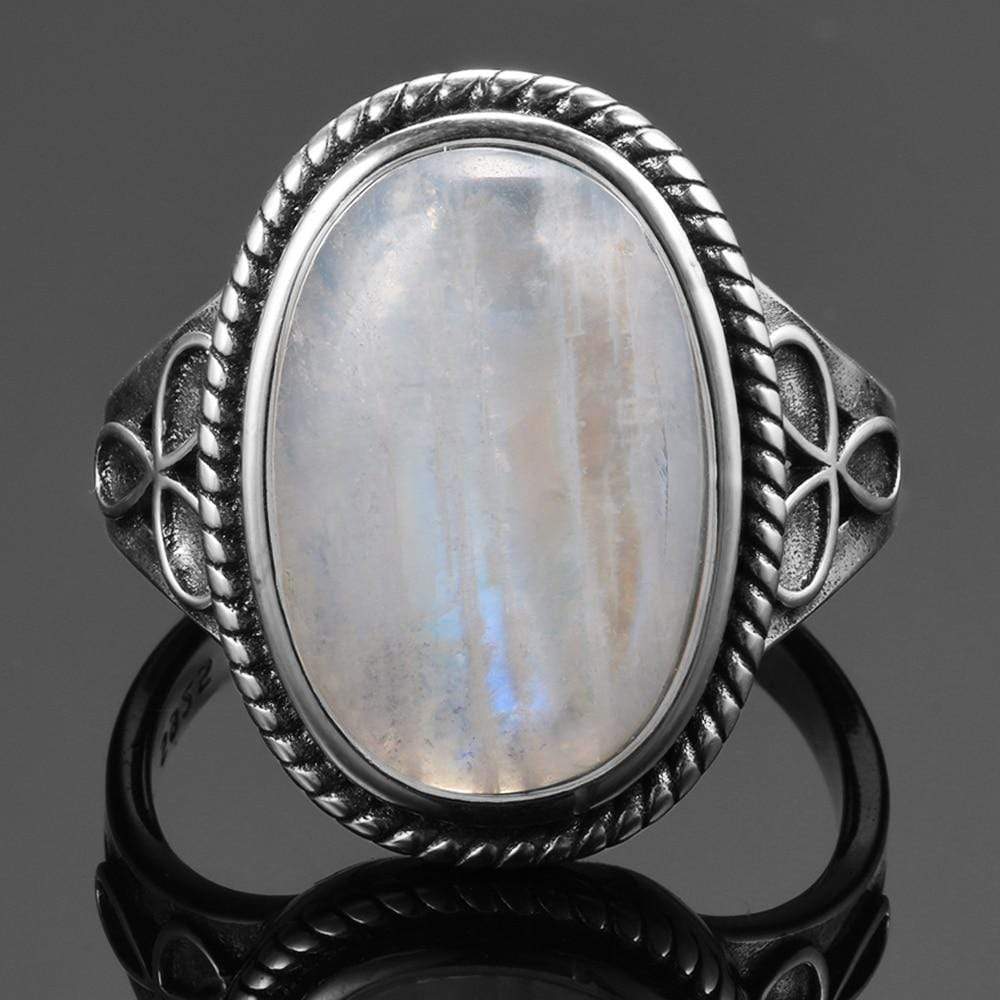 S925 Sterling Silver Moonstone Ring