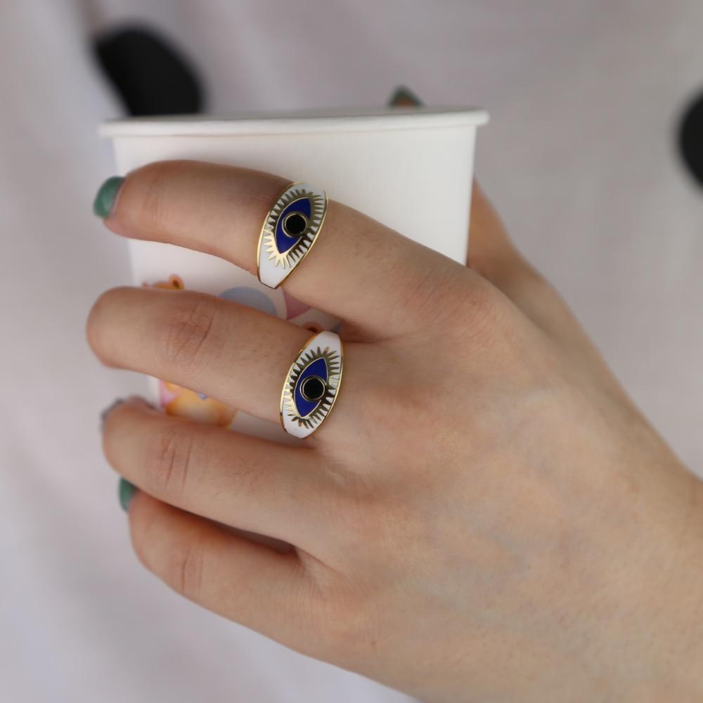 Evil Eye Gold Ring