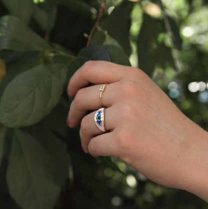 Evil Eye Gold Ring