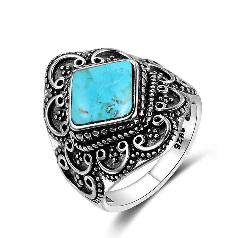 S925 Sterling Silver Natural Stone Ring