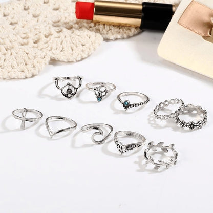 Bohemian Dreamer Ring Set 10pcs