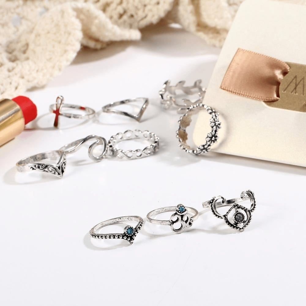 Bohemian Dreamer Ring Set 10pcs