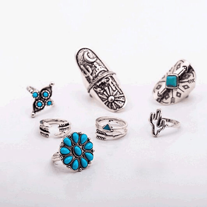 Boho Desert Ring Set 9pcs