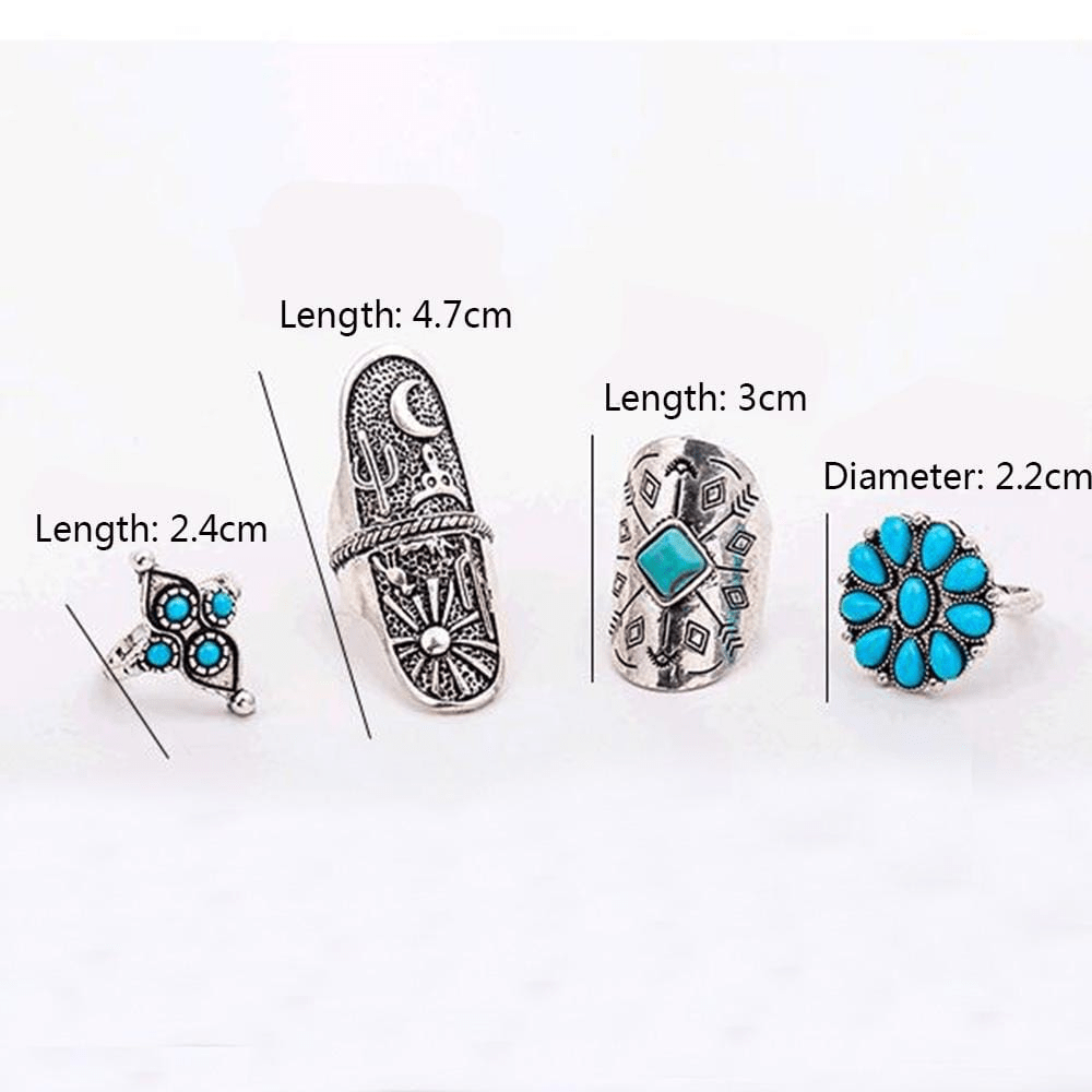 Boho Desert Ring Set 9pcs