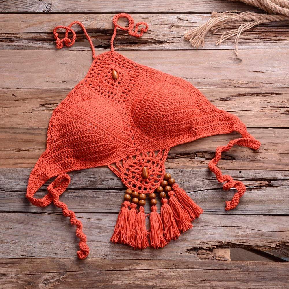 Galilea Knitted Bikini Set with Tassels