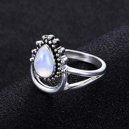 S925 Sterling Silver Moonstone Ring