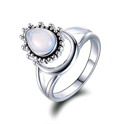 S925 Sterling Silver Moonstone Ring