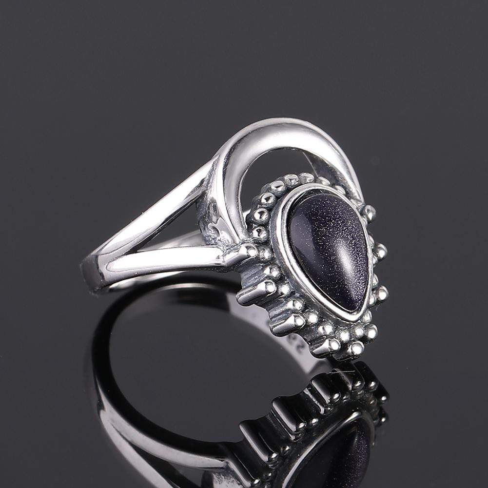 S925 Sterling Silver Water Drop Ring