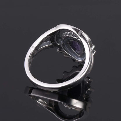 S925 Sterling Silver Water Drop Ring