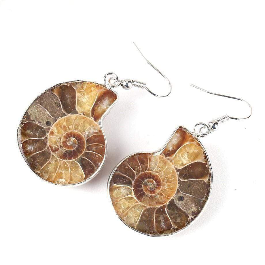 Seashell Fossils Drop Earrings