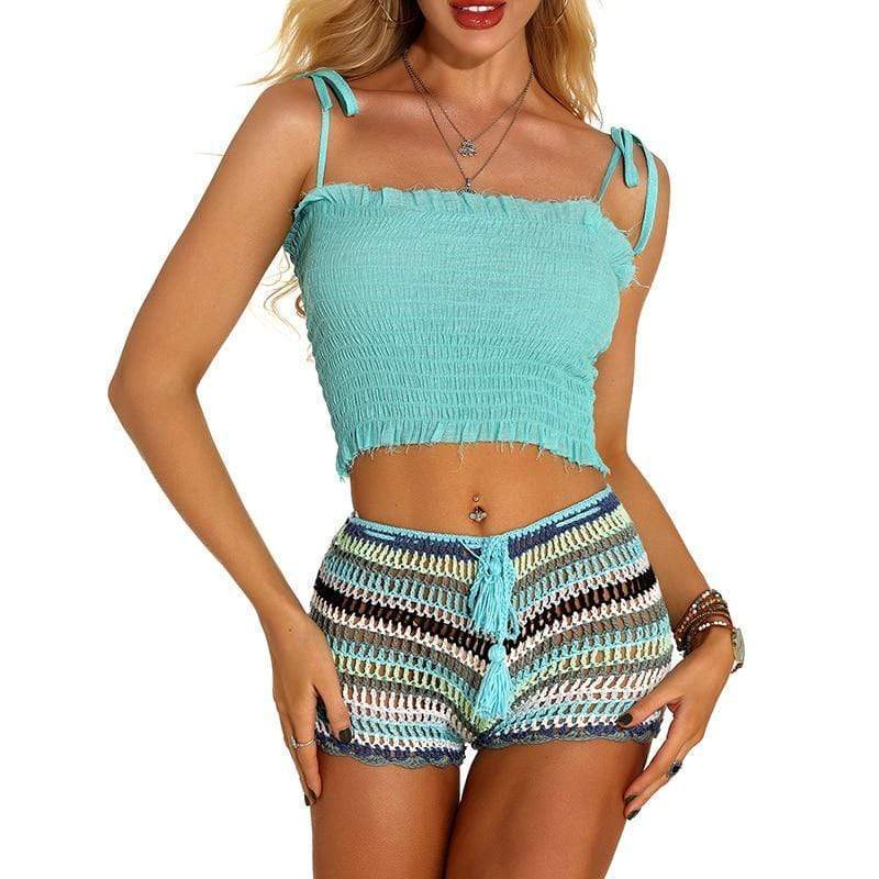 SPICE Colorful Crochet Shorts